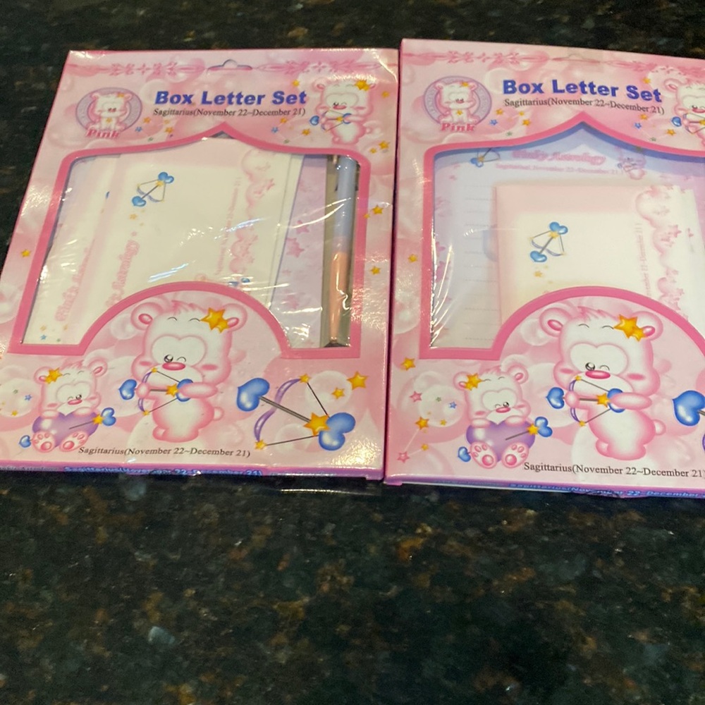 NIB, two sets of Sagittarius stationery